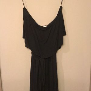 GAP Strapless Black Midi Dress